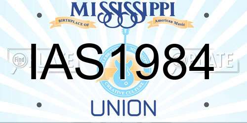 IAS1984 Mississippi License Plate