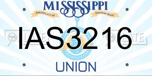 IAS3216 Mississippi License Plate