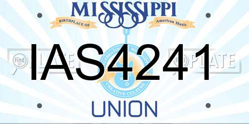 IAS4241 Mississippi License Plate