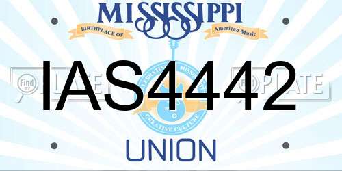 IAS4442 Mississippi License Plate