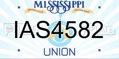 IAS4582 Mississippi License Plate