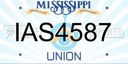 IAS4587 Mississippi License Plate