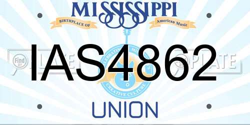 IAS4862 Mississippi License Plate