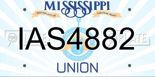 IAS4882 Mississippi License Plate