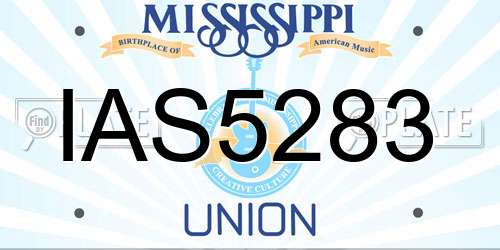 IAS5283 Mississippi License Plate
