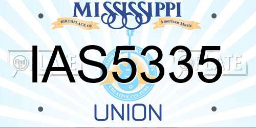 IAS5335 Mississippi License Plate