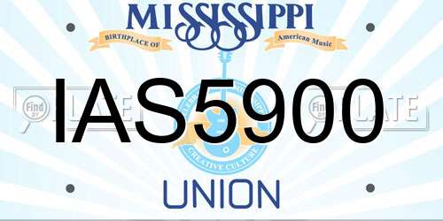 IAS5900 Mississippi License Plate