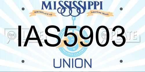IAS5903 Mississippi License Plate