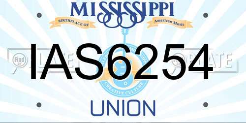 IAS6254 Mississippi License Plate