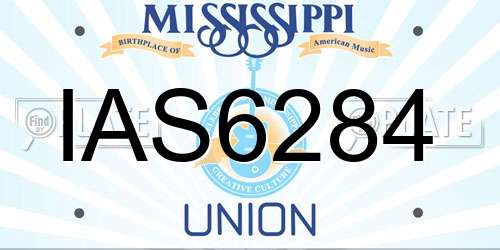 IAS6284 Mississippi License Plate