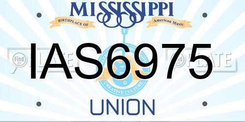 IAS6975 Mississippi License Plate