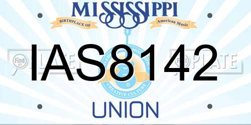 IAS8142 Mississippi License Plate