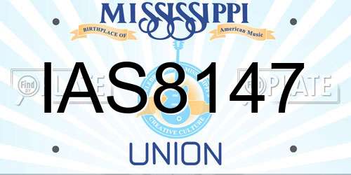 IAS8147 Mississippi License Plate