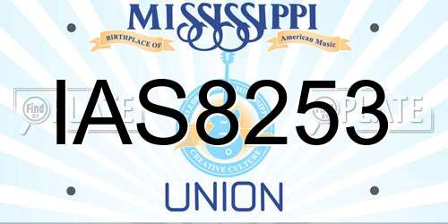 IAS8253 Mississippi License Plate