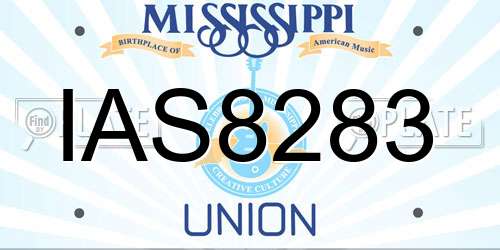 IAS8283 Mississippi License Plate