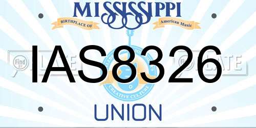 IAS8326 Mississippi License Plate