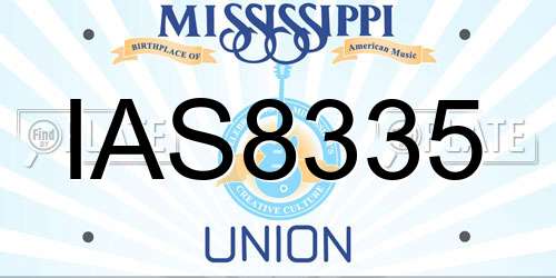 IAS8335 Mississippi License Plate