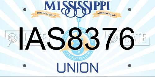 IAS8376 Mississippi License Plate