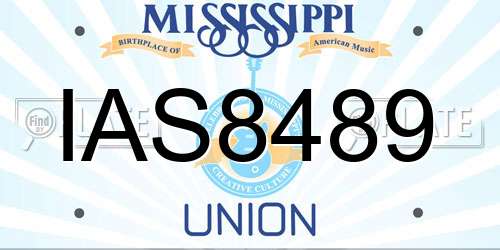 IAS8489 Mississippi License Plate