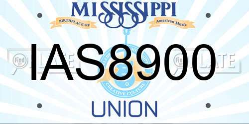 IAS8900 Mississippi License Plate