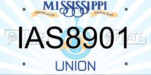IAS8901 Mississippi License Plate