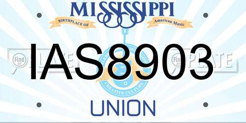 IAS8903 Mississippi License Plate