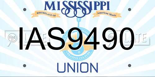 IAS9490 Mississippi License Plate