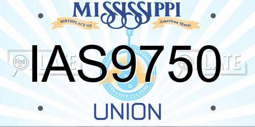 IAS9750 Mississippi License Plate