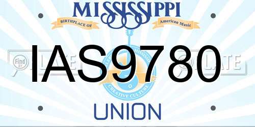 IAS9780 Mississippi License Plate