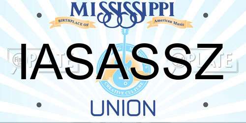 IASASSZ Mississippi License Plate
