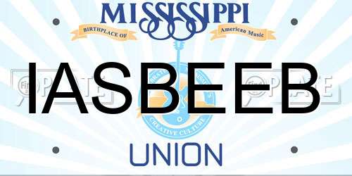 IASBEEB Mississippi License Plate