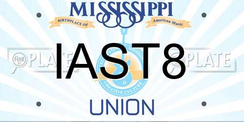 IAST8 Mississippi License Plate