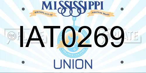 IAT0269 Mississippi License Plate