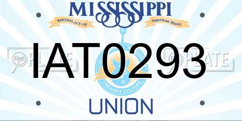 IAT0293 Mississippi License Plate