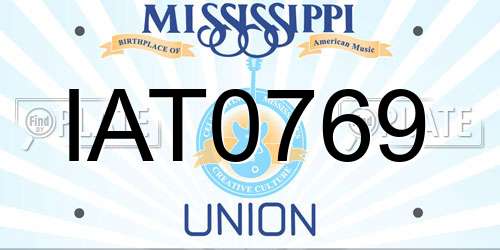 IAT0769 Mississippi License Plate