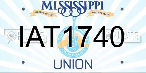 IAT1740 Mississippi License Plate
