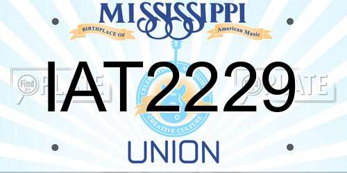 IAT2229 Mississippi License Plate