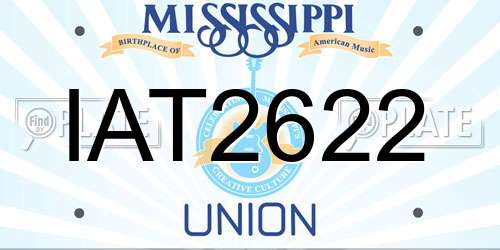 IAT2622 Mississippi License Plate