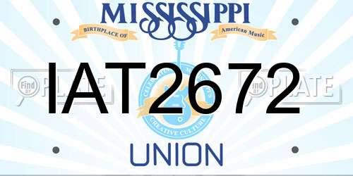 IAT2672 Mississippi License Plate