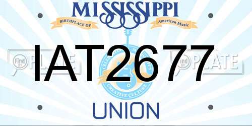 IAT2677 Mississippi License Plate