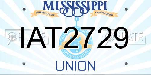 IAT2729 Mississippi License Plate