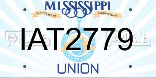 IAT2779 Mississippi License Plate