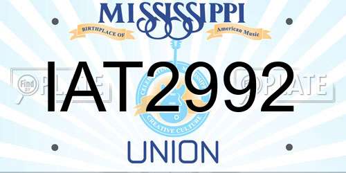 IAT2992 Mississippi License Plate