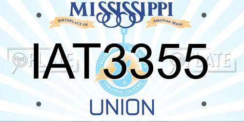 IAT3355 Mississippi License Plate