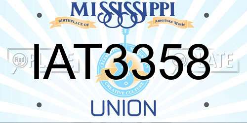 IAT3358 Mississippi License Plate
