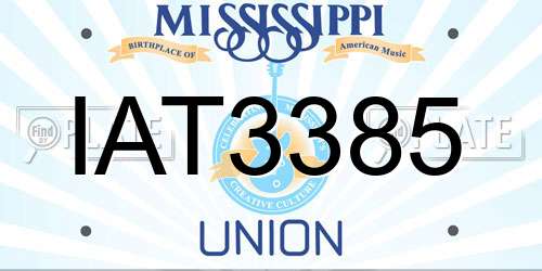 IAT3385 Mississippi License Plate