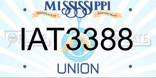 IAT3388 Mississippi License Plate