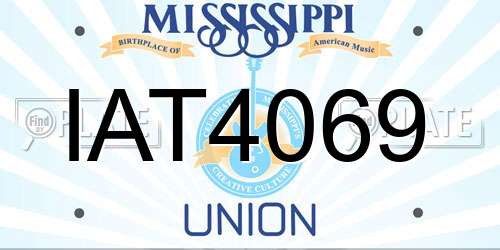 IAT4069 Mississippi License Plate