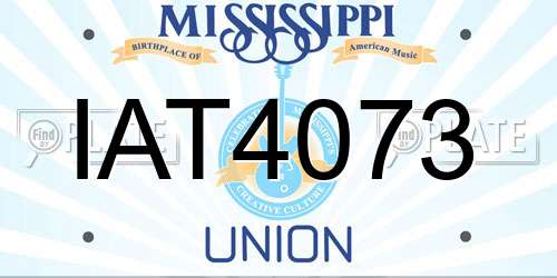 IAT4073 Mississippi License Plate