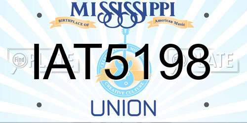 IAT5198 Mississippi License Plate